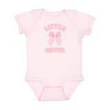 Little Sister Bow Short Sleeve Bodysuit - Ballet