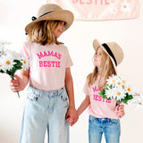 Mama's Bestie Bubblegum Short Sleeve T-Shirt - Ballet