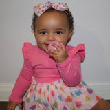 Candy Hearts Valentine's Day Tulle Bow Baby Headband