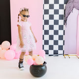 Ghost Sequin Halloween Short Sleeve Tutu Dress