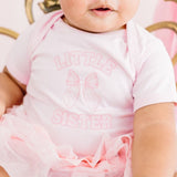 Little Sister Bow Short Sleeve Bodysuit - Ballet