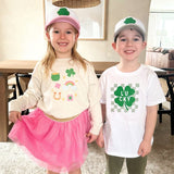 Shamrock Patch St. Patrick's Day Trucker Hat - Gray/White