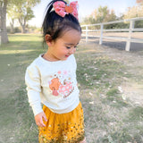 Pumpkin Daisy Blush Tulle Bow Clip