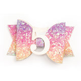 Pastel Rainbow Bow #5 Clip