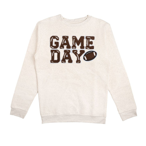 Game Day Patch Adult Sweatshirt - Natural