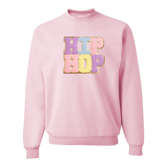 Hip Hop Patch Easter Adult Sweatshirt - Pink