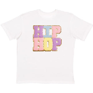 Hip Hop Patch Easter Adult Short Sleeve T-Shirt - White