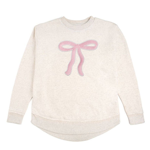 Coquette Bow Patch Women's Sweatshirt - Natural