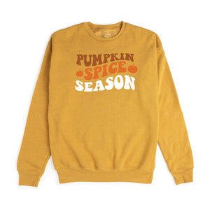 Pumpkin Spice Season Adult Sweatshirt - Mustard