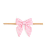 Pink Bandana Western Bow Baby Headband