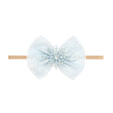 Glitter Snowflake Bow Baby Headband