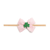 Shamrock Lace St. Patrick's Day Bow Baby Headband