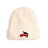 Christmas Truck Patch Beanie - Natural