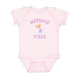 Mermaid Vibes Short Sleeve Bodysuit - Ballet