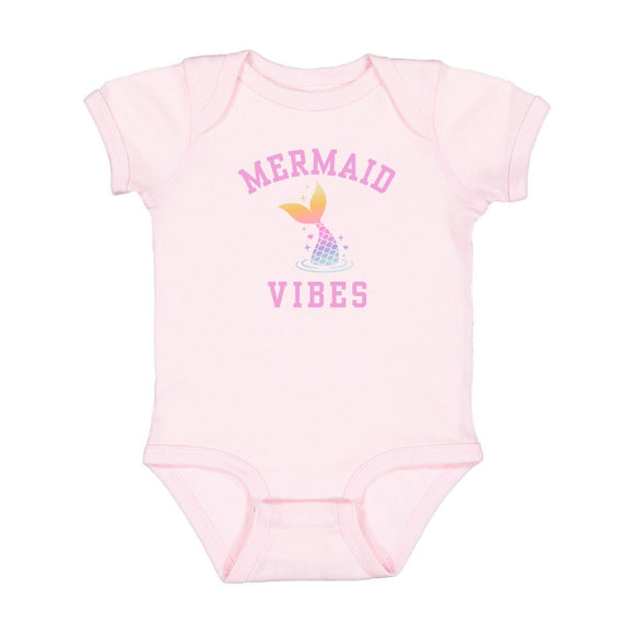 Mermaid Vibes Short Sleeve Bodysuit - Ballet