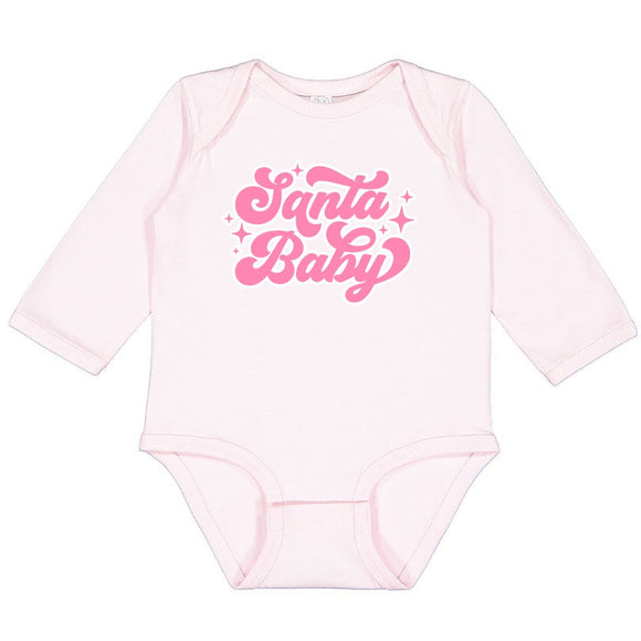 Santa Baby Christmas Long Sleeve Bodysuit - Ballet