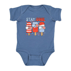 Stay Cool Short Sleeve Bodysuit - Indigo