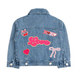 Love Script Patch Valentine's Day Denim Jacket