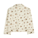 Mocha Floral Denim Jacket