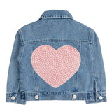 Pearl Heart Patch Denim Jacket