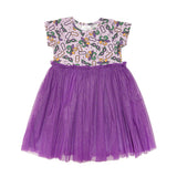 Mardi Gras Short Sleeve Tutu Dress