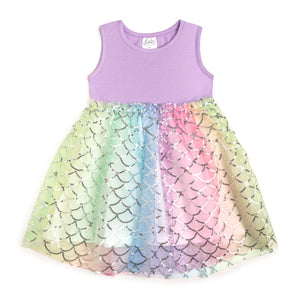 Rainbow Mermaid Tank Tutu Dress