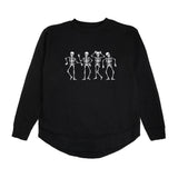Glow In The Dark Silly Skelly Halloween Women's Sweatshirt