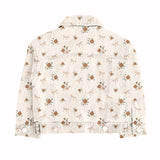 Mocha Floral Denim Jacket