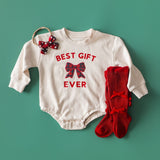 Shimmer Red Velvet Mini Bow Tights