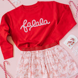 Falala Patch Christmas Sweatshirt - Red