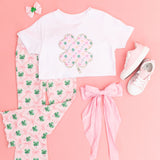 Ditsy Shamrock Patch St. Patrick's Day Short Sleeve T-Shirt - White