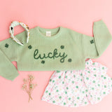 Lucky Shamrock St. Patrick's Day Knit Sweater