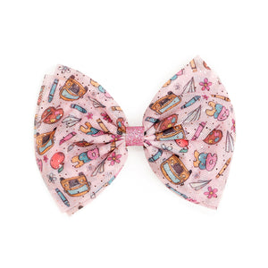Back To School Tulle Bow Clip