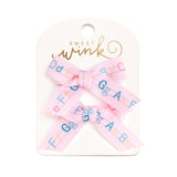 Alphabet Bows Clip Set