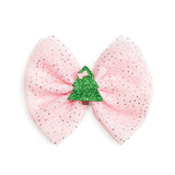 Christmas Tree Tulle Bow Clip