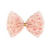 Ditsy Floral Tulle Bow Clip
