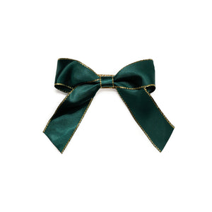 Emerald Coquette Christmas Bow Clip