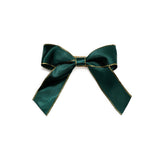 Emerald Coquette Christmas Bow Clip
