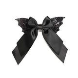Glitter Bat Halloween Coquette Bow Clip