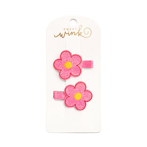 Pink Daisy Clip Set