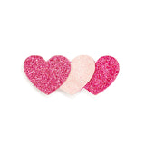 Pink Sparkle Hearts Valentine's Day Clip