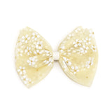 Sunshine Ditsy Daisy Easter Tulle Bow Clip