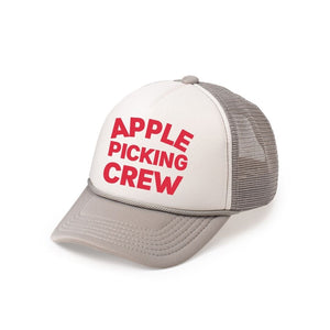 Apple Picking Crew Trucker Hat - Gray/White
