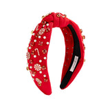Candy Cane Swirl Christmas Gemstone Headband