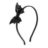 Glitter Bat Halloween Bow Headband