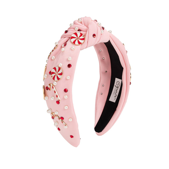 Candy Cane Christmas Gemstone Headband