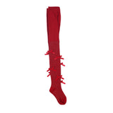 Shimmer Red Velvet Mini Bow Tights