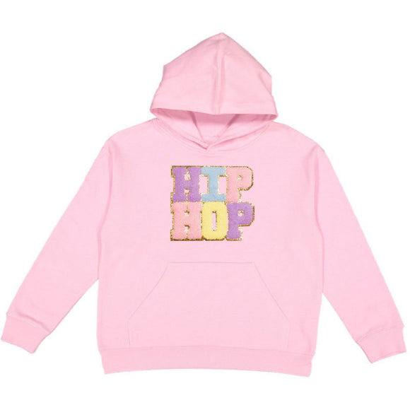 Hip Hop Patch Easter Youth Hoodie - Pink