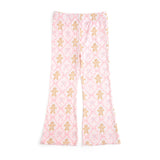 Gingerbread Bow Trellis Christmas Flare legging