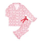 Candy Cane Scallop Christmas Women's Lounge Set